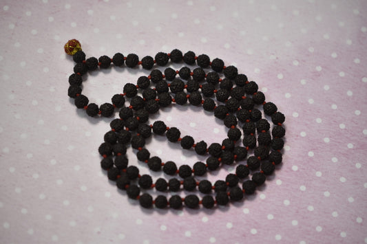 5 mukhi mala Black